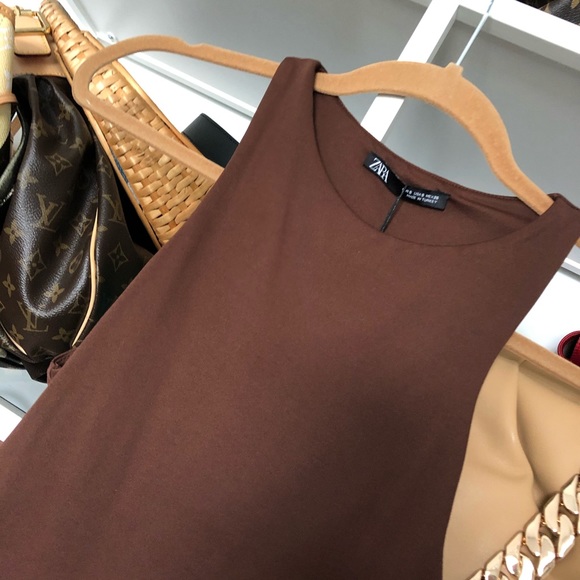 Brown halterneck bodysuit Clearance